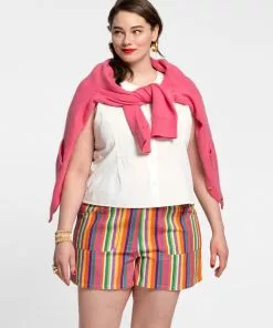 Frances Valentine Short W/Back Zip Candy Stripe APPAREL