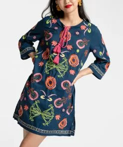 Frances Valentine Capri Tunic Barberton Daisy Navy 10 Frances Valentine Capri Tunic Barberton Daisy Navy