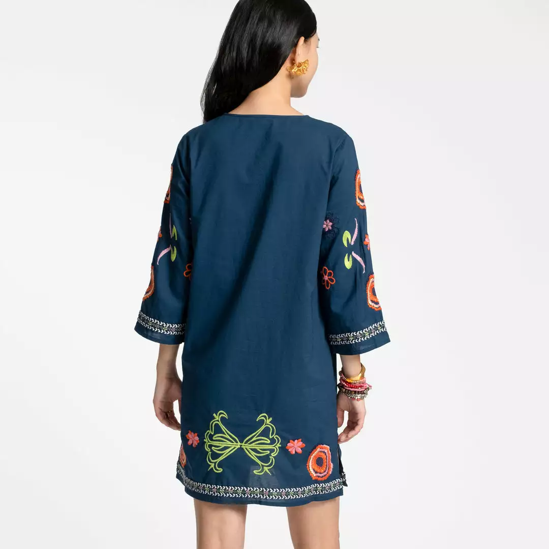 Frances Valentine Capri Tunic Barberton Daisy Navy 7 Frances Valentine Capri Tunic Barberton Daisy Navy