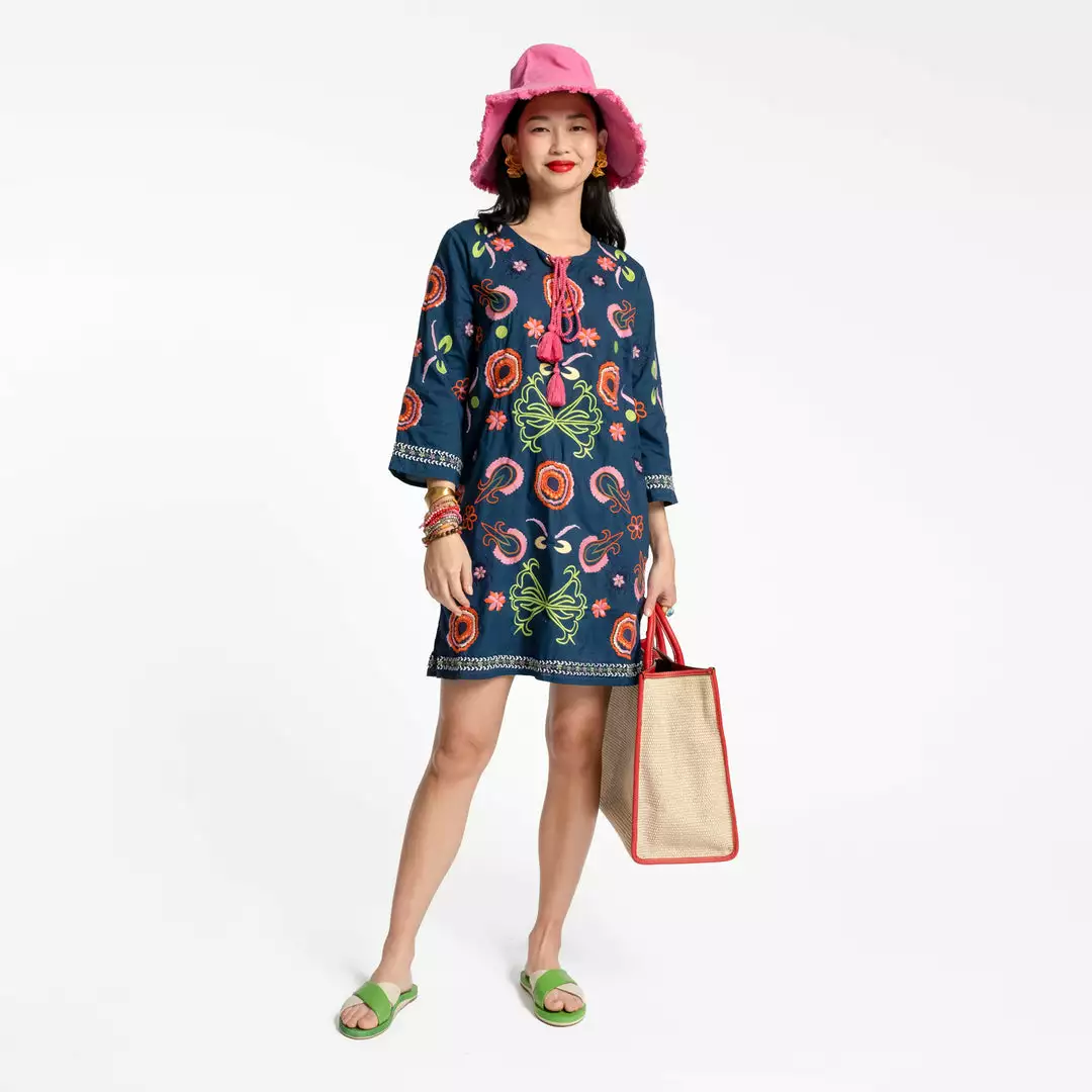 Frances Valentine Capri Tunic Barberton Daisy Navy 4 Frances Valentine Capri Tunic Barberton Daisy Navy