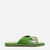 Frances Valentine Magnolia Cloud Thong Sandal Green Oyster NEW ARRIVALS
