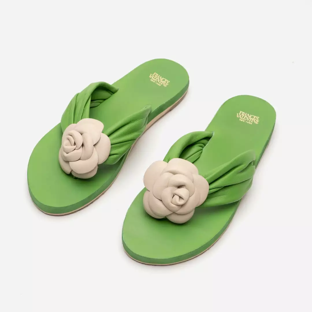 Frances Valentine Magnolia Cloud Thong Sandal Green Oyster NEW ARRIVALS 5 Frances Valentine Magnolia Cloud Thong Sandal Green Oyster NEW ARRIVALS