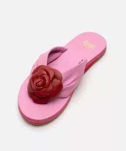 Frances Valentine NEW ARRIVALS Magnolia Cloud Thong Sandal Pink Red