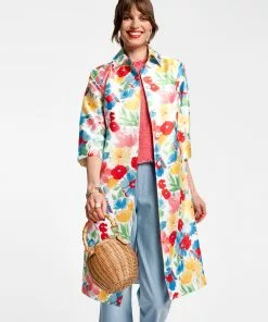 Frances Valentine APPAREL Balmacaan Hibiscus