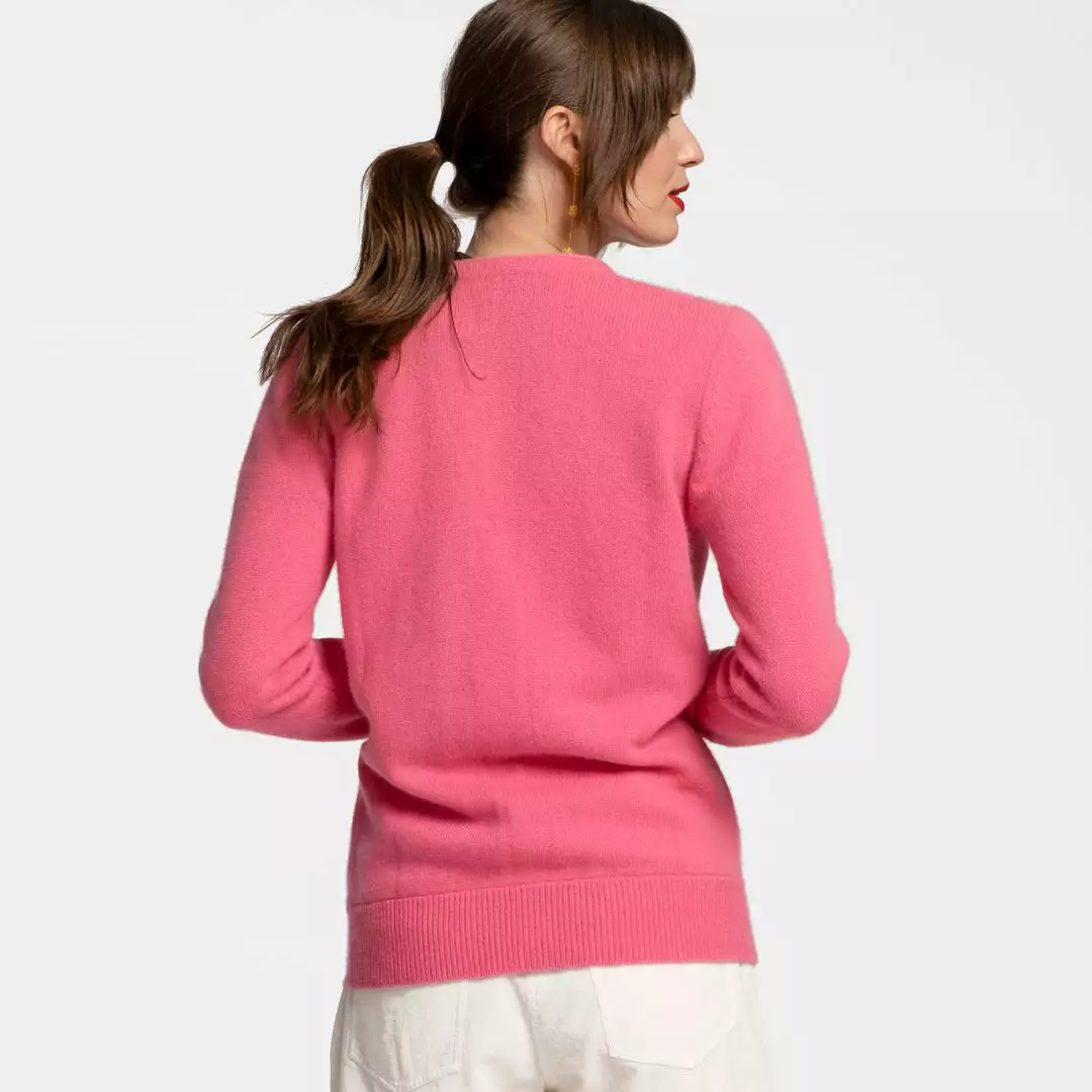Frances Valentine APPAREL Collegiate Sweater Pink 6 Frances Valentine APPAREL Collegiate Sweater Pink