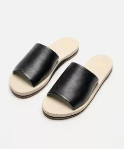 Frances Valentine Cloud Slide Sandal Black Oyster NEW ARRIVALS