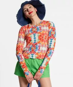 APPAREL Cover Swim X FV Scallop Cut Swim Shirt Bright Floral