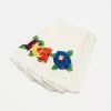 Frances Valentine Home Goods Embroidered Dinner Napkins Floral Explosion