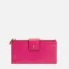 Frances Valentine Accessories Double Slim Wallet Soft Nappa Pink Oyster