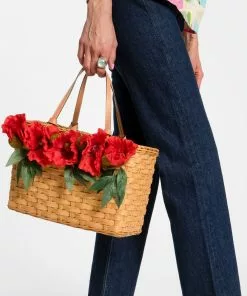 Frances Valentine Edie Basket Red Poppy HANDBAGS