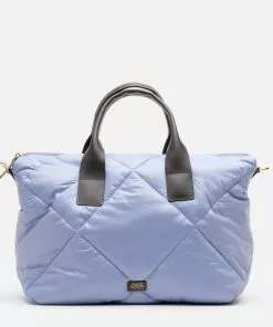Frances Valentine HANDBAGS Elliot Tote Quilted Nylon Light Blue