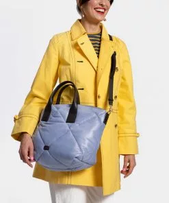 Frances Valentine HANDBAGS Elliot Tote Quilted Nylon Light Blue