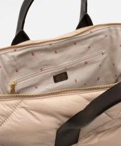 Frances Valentine Elliot Tote Quilted Nylon Camel