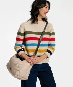 Frances Valentine Elliot Tote Quilted Nylon Camel