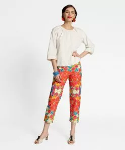 Frances Valentine Emily Ruched Top White