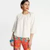 Frances Valentine Emily Ruched Top White
