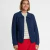 Frances Valentine Wool Fisherman Sweater Navy