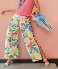 Frances Valentine APPAREL Palazzo Pant Hibiscus