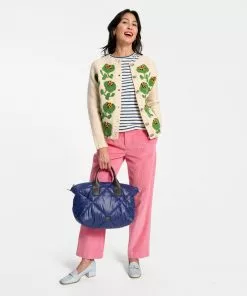 Frances Valentine Lucky Cardigan Natural Green APPAREL