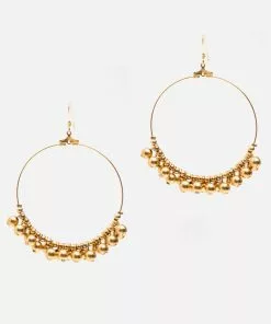 KJL Gold Cluster Hoop Earrings JEWELRY