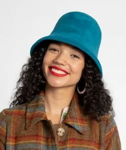 Frances Valentine McGraw Hat Petrol Blue APPAREL