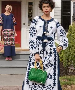 Frances Valentine HANDBAGS Hen Wicker Basket Green