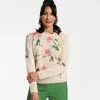 Frances Valentine APPAREL Honey Crewneck Falling Poppy Oyster Multi