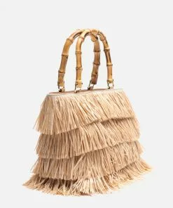 Frances Valentine NEW ARRIVALS Hula Raffia Tote Natural