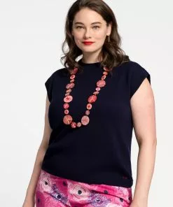 Frances Valentine Janis Shell Navy APPAREL