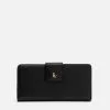 Frances Valentine Accessories Slim Wallet Soft Nappa Black Oyster