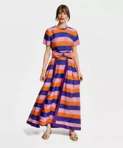 Frances Valentine Jumpsuit With Skirt Sherbet Stripe