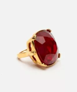 KJL JEWELRY Large Ruby Gem Ring