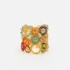 Lavish NEW ARRIVALS Crochet Circle Beaded Cuff Bracelet Multi