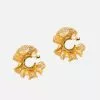 Lavish Crochet Ruffled Hoop Earring Gold NEW ARRIVALS