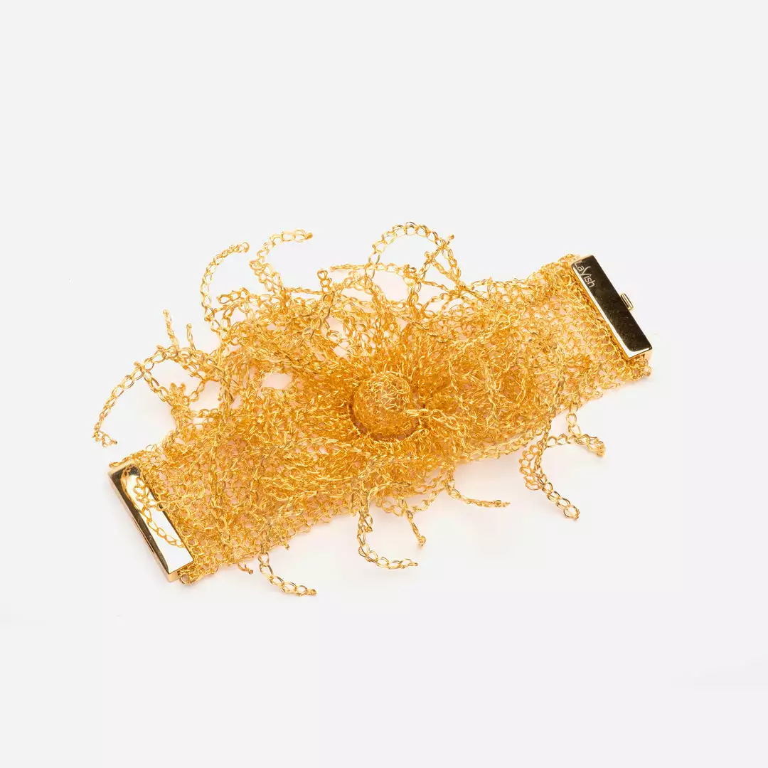 Lavish Flower Crochet Bracelet Gold NEW ARRIVALS 5 Lavish Flower Crochet Bracelet Gold NEW ARRIVALS