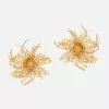 Lavish Jewelry Floral Wire Post Earring Gold