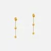 Lavish JEWELRY Crochet Ball Tri Drop Earring Gold