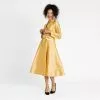 Frances Valentine Wedding Guest Lucille Wrap Dress Gold