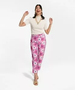 Frances Valentine Lucy Stretch Cotton Pant Barberton Daisy APPAREL