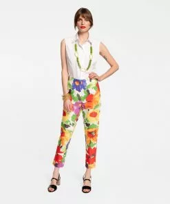 Frances Valentine APPAREL Lucy Stretch Cotton Pant Floral Explosion