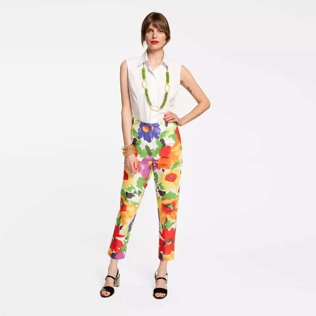 Frances Valentine APPAREL Lucy Stretch Cotton Pant Floral Explosion 4 Frances Valentine APPAREL Lucy Stretch Cotton Pant Floral Explosion