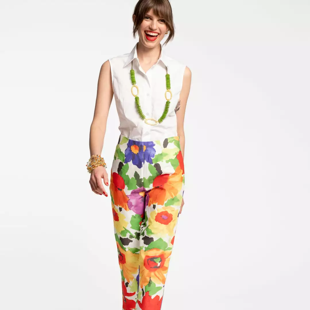 Frances Valentine APPAREL Lucy Stretch Cotton Pant Floral Explosion 5 Frances Valentine APPAREL Lucy Stretch Cotton Pant Floral Explosion