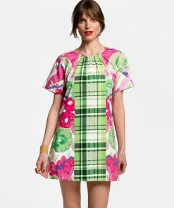Frances Valentine APPAREL Mags Windowpane Mini Dress Trumpet Floral