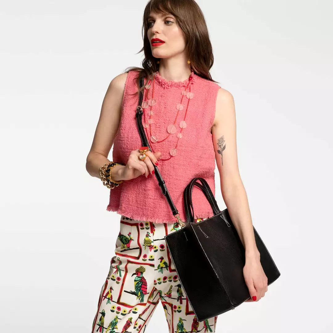 Frances Valentine Margo Tote Tumbled Leather Black 5 Frances Valentine Margo Tote Tumbled Leather Black