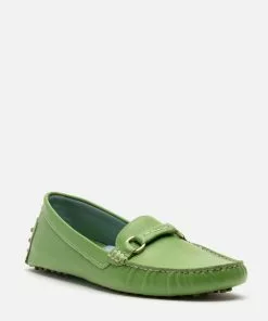 Frances Valentine NEW ARRIVALS Charlie Driving Moc Tumbled Leather Green