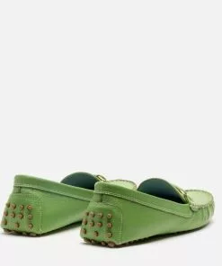 Frances Valentine NEW ARRIVALS Charlie Driving Moc Tumbled Leather Green