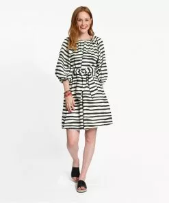 Frances Valentine Bliss Mini Painterly Stripe Black White
