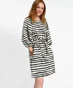Frances Valentine Bliss Mini Painterly Stripe Black White