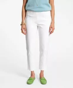 Frances Valentine FV Essentials Lucy Stretch Cotton Pant White