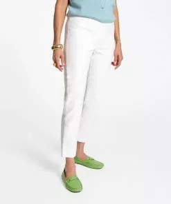 Frances Valentine FV Essentials Lucy Stretch Cotton Pant White